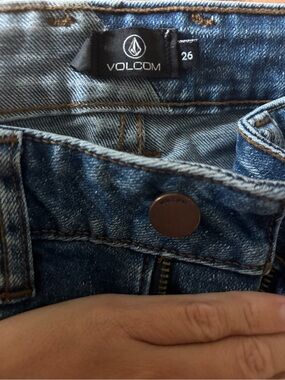 Volcom Medium Blue Denim Jeans with Copper Button